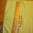 Necklace with glass beads and red tiny rhinestones. Necklace with glass beads and red tiny rhinestones.