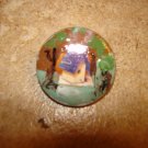 Pretty as picture lucite button with bird house.