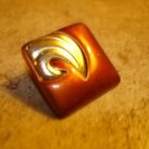 Art nouveau style gold & copper color metal button