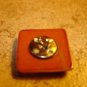 Art nouveau style gold & copper color metal button