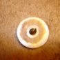 Old mother of pearl button with cornucopia Thanksgiving design