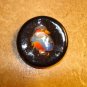 Large black plastic button with tropical bird.