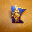 Minnesota Jaycees gold tone metal pin badge.