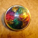 Large art nouveau all metal button with gold trim. Large art nouveau all metal button with gold trim.