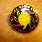 Working together makes everyone shine metal pin badge.