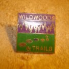 Wildwoods & trails all metal pin badge.
