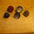 Lot of 5 antique picture buttons 3.