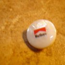 Mother of pearl advertising button for Marlboro cigarettes.