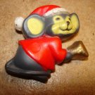 Lovely Christmas plastic button in shape of mouse with bell.