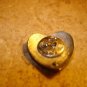 Vintage heart shape metal button "7/20/1962 Darlene Elaine".