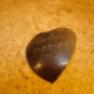 Vintage heart shape metal button "7/20/1962 Darlene Elaine".