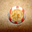 Silver metal advertising button for King Arthur flour. Silver metal advertising button for King Arthur flour.