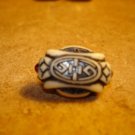 Plastic Japanese button with rhinestones