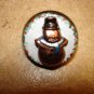 Cute Christmas  button with snowman.