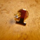 Gold tone #1metal pin badge with white rhinestone. Gold tone #1metal pin badge with white rhinestone.
