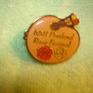 1991 Portland Rose Festival all metal  pin back pin.