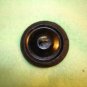 Large art nouveau style yellow, green black metal button.