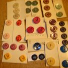 Lot of 38 colorful vintage buttons