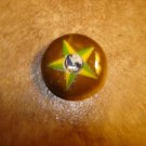 Old vegetable ivory button with star and animal.