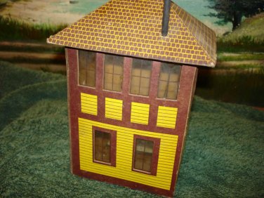 O scale Vintage paper Centerville lighted RR switch tower.