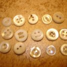 Lot of 15 small mother of pearl buttons