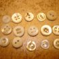 Lot of 15 small mother of pearl buttons