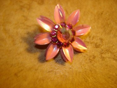 Gorgoeus large metal & rhinestones button.