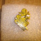 Yellow Iris all metal pin badge pin. Yellow Iris all metal pin badge pin.