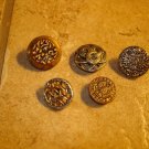 Lot of 5 antique metal buttons 5.