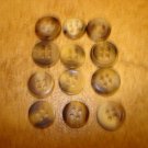 Lot of 12 earth color small plastic buttons Lot of 12 earth color small plastic buttons