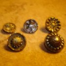 Lot of 5 antique picture buttons 8.
