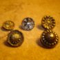 Lot of 5 antique picture buttons 8.