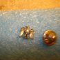 Vintage silver tone all metal pin badge with eagle.