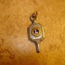 Vintage Lions Club Key Member S 7220 Award Silvertone Metal Charm Pendant