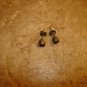 Vintage metal earings with rhinestone.
