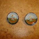 Set of 2 nicely painted buttons with lighhouse. Set of 2 nicely painted buttons with lighhouse.
