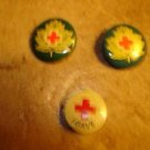 Lot of 3 metal brooch pins Canadian Red Cross