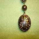 Vintage silver metal religious key chain with cross. Vintage silver metal religious key chain with cross.
