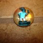 Dome shape gold metal advertising button for Chef Bolletje.