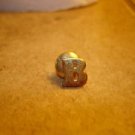 Gold tone all metal pin badge with letter B Gold tone all metal pin badge with letter B