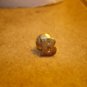 Gold tone all metal pin badge with letter B