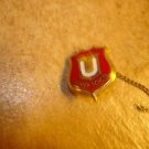 Jr High school gold tone metal brooch pin