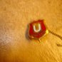 Jr High school gold tone metal brooch pin