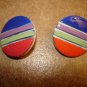 Set of 2 art deco plastic buttons.