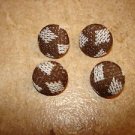 Set of 4 vintage knittedl buttons.