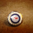 Silver metal button with Australian kangaroo.