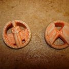 Lot of 2 plastic buttons part of patriotic set.