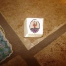Square mother of pearl advertising button for Maserati car Square mother of pearl advertising button for Maserati car