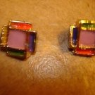 Set of 2 art deco style metal buttons. Set of 2 art deco style metal buttons.