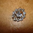 Antique Georgian/Victorian metal button with beautiful light blue rhinestones.